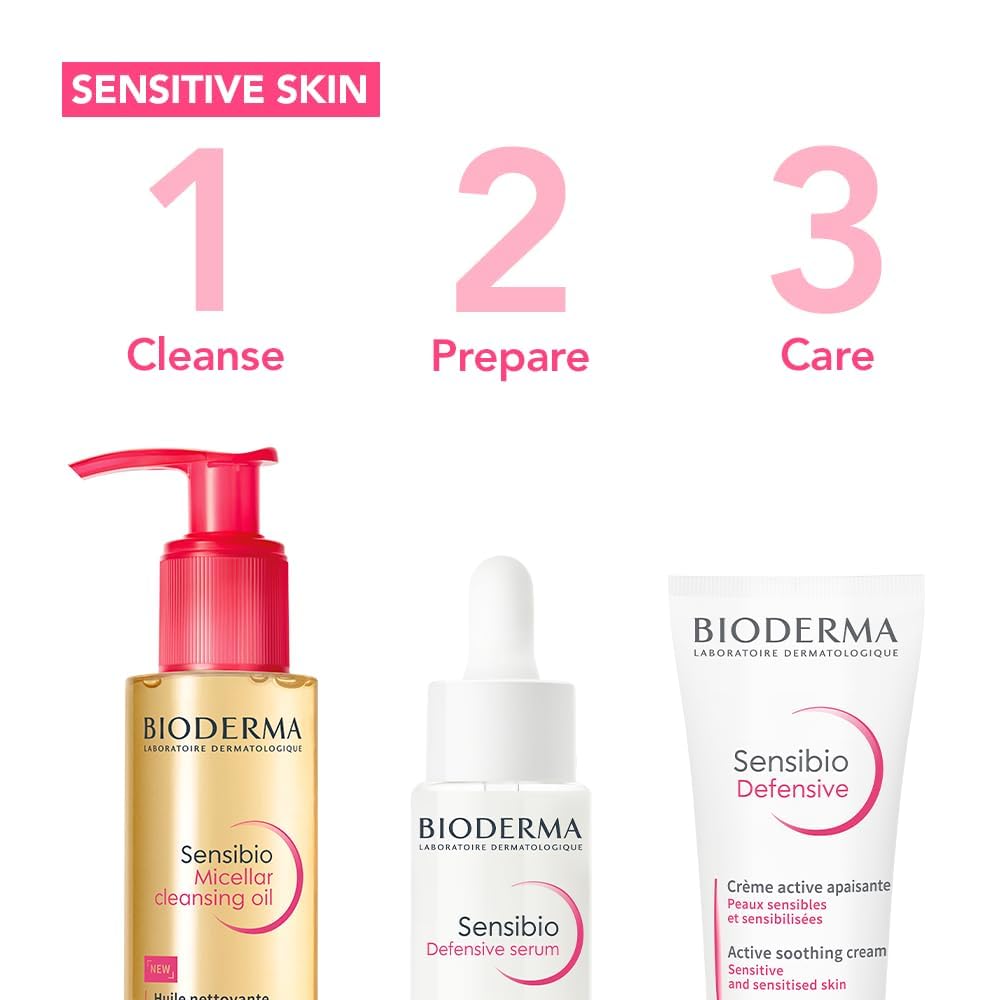 Bioderma Sensibio Micellar Cleansing Oil, 1st Ecobiological Micellar Oil Formula Cleanser That Deeply Cleanses, Soothes & Nourishes Skin with Oil-to-Milk Texture, Fragrance-Free, & GentleTo Skin