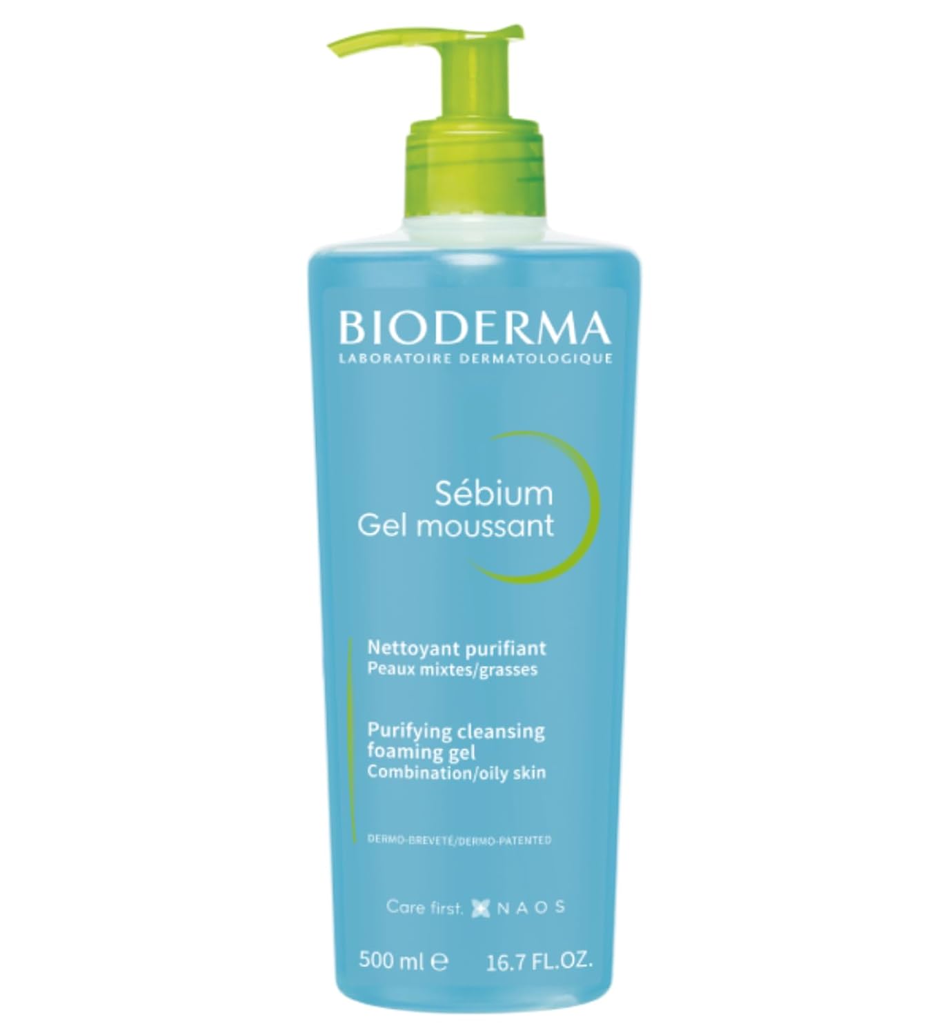 Bioderma - Sébium - Foaming Gel Pump - Cleansing and Make-Up Removing - Skin Purifying - for Combination to Oily Skin 16.7 Fl Oz (Pack of 1)