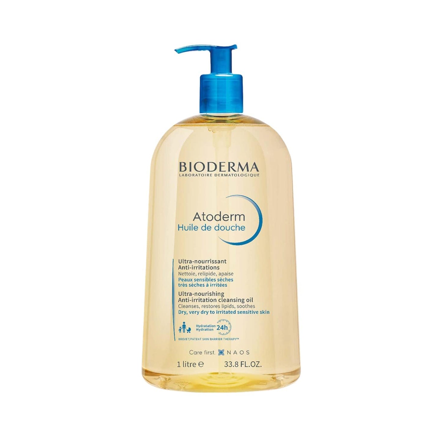 Bioderma Atoderm Shower Oil Cleansing Oil For Face & Body, Nourishing Cleansing Oil For Dry to Atopic Sensitive Skin For Softer & Smooth Skin For Your Whole Family