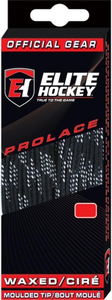 Elite Hockey Prolace Waxed Hockey Laces (Black, 96")