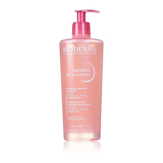 Bioderma Sensibio Cleansing Foaming Gel and Make-Up Removing Refreshing feeling for Sensitive Skin Unscented, 16.7 Fl Oz