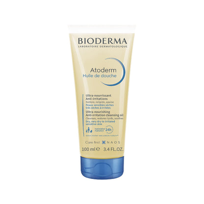 Bioderma Atoderm Shower Oil Cleansing Oil For Face & Body, Nourishing Cleansing Oil For Dry to Atopic Sensitive Skin For Softer & Smooth Skin For Your Whole Family