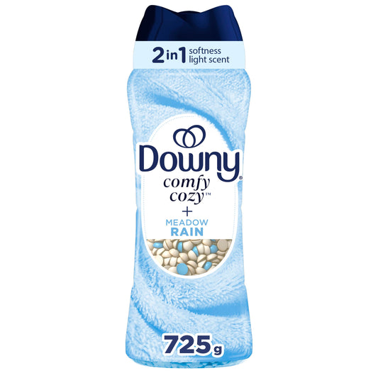 Downy Comfy Cozy In-Wash Laundry Scent Booster Beads, Meadow Rain Scent, Softness and Freshness, 725 Grams